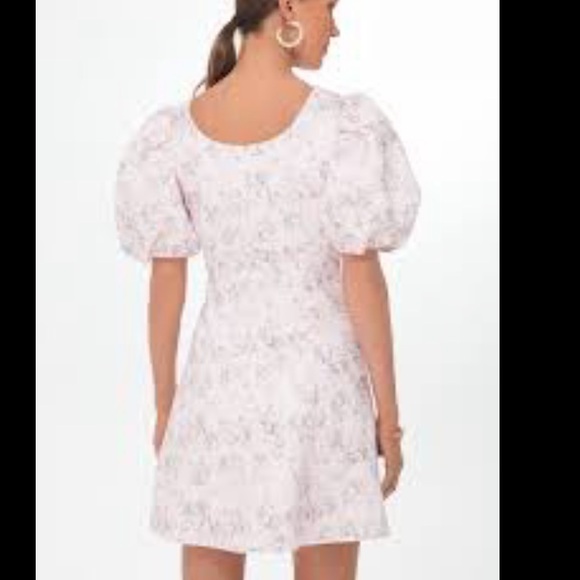 HYACINTH HOUSE
Pink Jacquard Empire Ella Mini Dress Size L - Picture 6 of 16